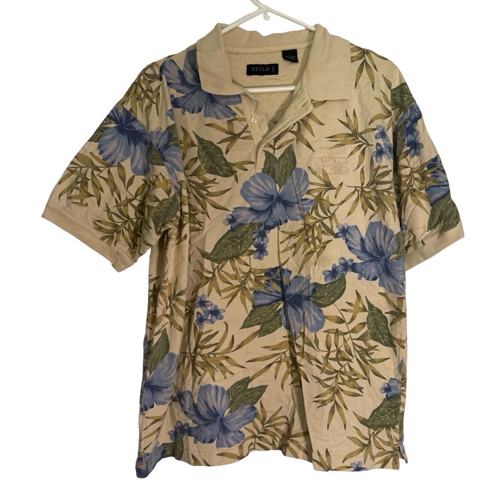 Vintage Las Vegas Floral Polo | Size L | Stylo Golf